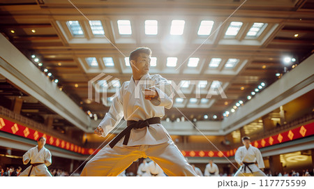 演武をする武術家 AI画像 117775599