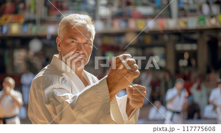 演武をする武術家 AI画像 117775608