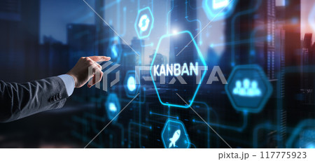 Kanban Management of work processes business process optimisation 117775923