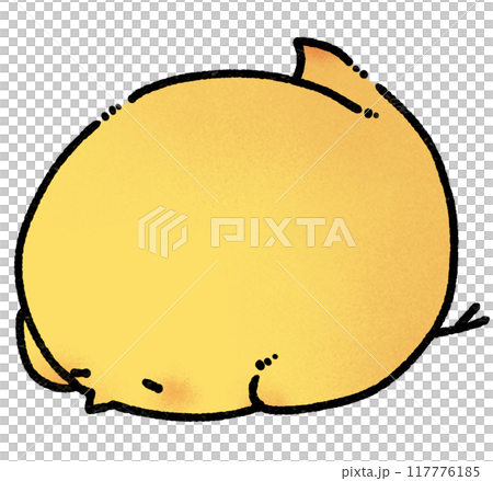 ぐったりするひよこのイラスト ぐったりするひよこのイラスト 117776185