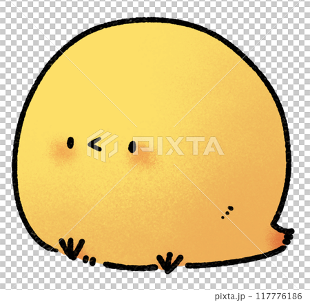 圓形小雞的插圖 圓形小雞的插圖 117776186
