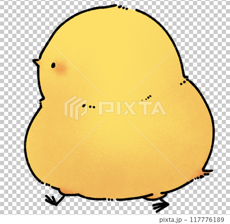 Walking chick illustration Walking chick illustration 117776189