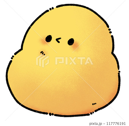 ふかふかひよこのイラスト ふかふかひよこのイラスト 117776191