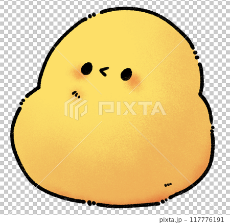ふかふかひよこのイラスト ふかふかひよこのイラスト 117776191