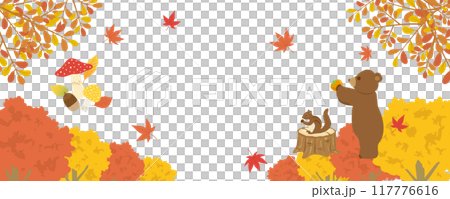 Autumn animals background material Autumn animals background material 117776616