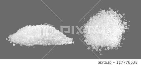 Realistic salt or sugar crystal powder pile 117776638