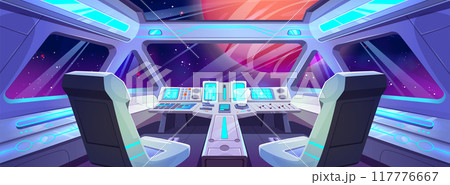 Spaceship cockpit interior 117776667