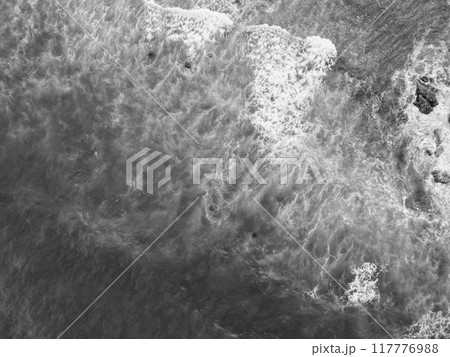 曽々木海岸の白波　空撮 117776988