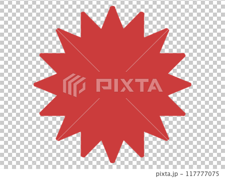 トゲトゲギザギザした集中線のイラスト素材 117777075