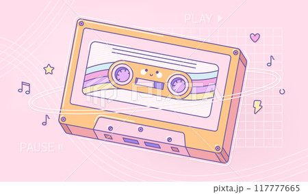 Doodle music label. Doodle music label. 117777665