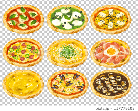 披薩插圖集 117779105