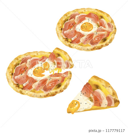 ピザのイラスト　ビスマルク 117779117