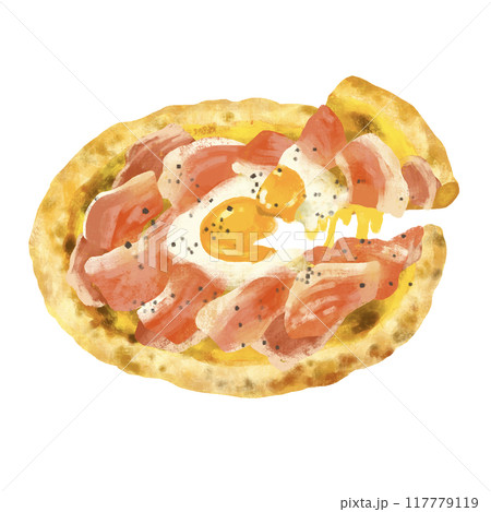 ピザのイラスト　ビスマルク 117779119