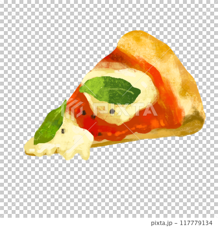 ピザのイラスト マルゲリータ ピザのイラスト マルゲリータ 117779134