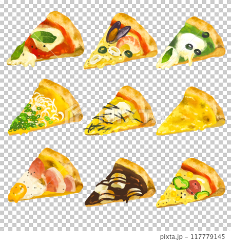 ピザのイラストセット 117779145