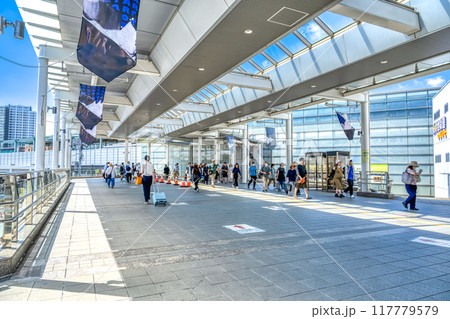 神奈川県川崎市の都市風景 登戸駅 神奈川県川崎市の都市風景 登戸駅 117779579