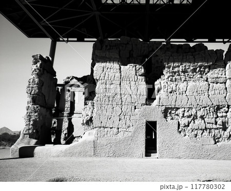 Casa Grande National Monument monochrome Casa Grande National Monument monochrome 117780302