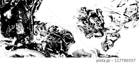 抽象的　水墨画　背景　素材 117780357