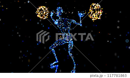 Abstract illustration of a man doing squats 117781863