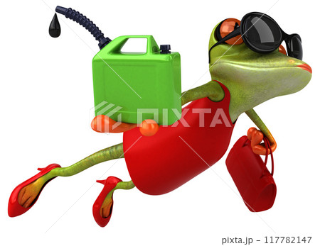 Fun frog - 3D Illustration Fun frog - 3D Illustration 117782147
