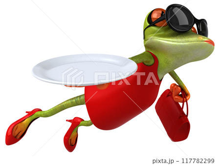 Fun frog - 3D Illustration Fun frog - 3D Illustration 117782299