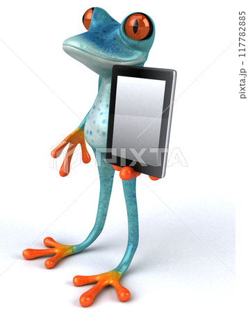 Fun frog - 3D Illustration 117782885
