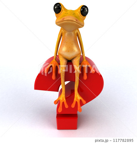 Fun frog - 3D Illustration Fun frog - 3D Illustration 117782895