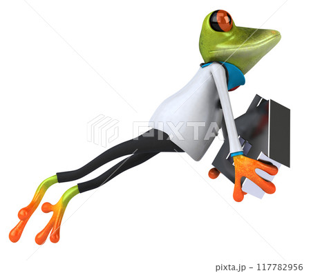 Fun frog - 3D Illustration Fun frog - 3D Illustration 117782956