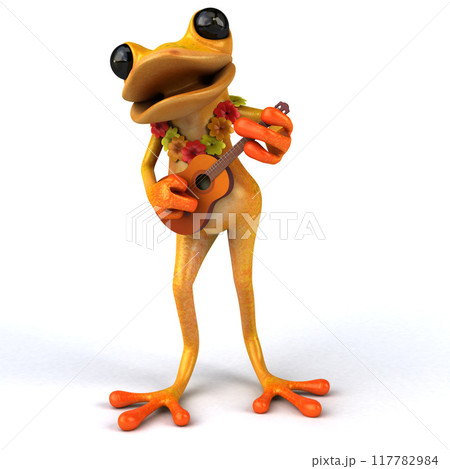Fun frog - 3D Illustration Fun frog - 3D Illustration 117782984