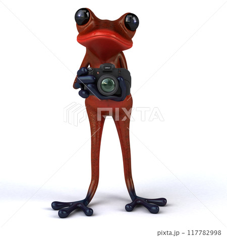 Fun frog- 3D Illustration Fun frog- 3D Illustration 117782998