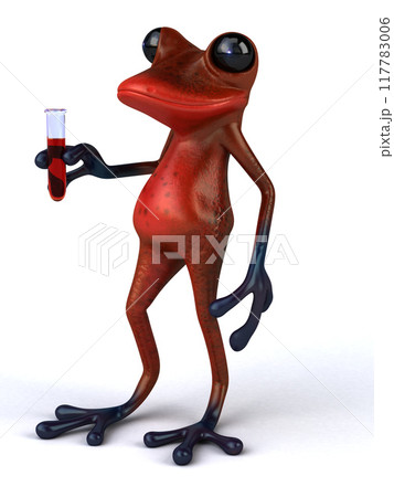 Fun frog- 3D Illustration Fun frog- 3D Illustration 117783006