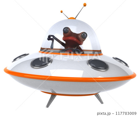 Fun frog- 3D Illustration 117783009