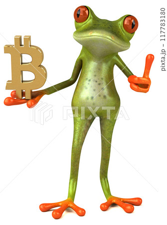 Fun frog - 3D Illustration 117783180