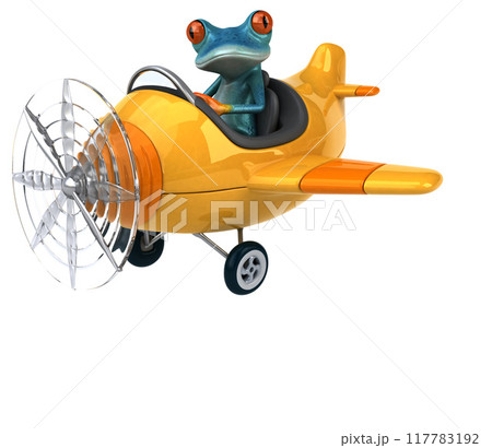 Fun frog- 3D Illustration 117783192
