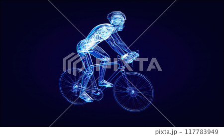 Abstract background of a Xray cyclist 117783949