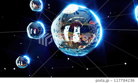 Abstract illustration of the biological cell 117784236
