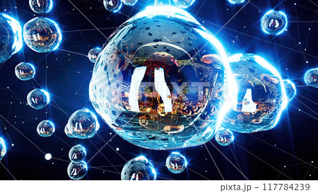 Abstract illustration of the biological cell Abstract illustration of the biological cell 117784239