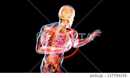 Abstract illustration of a heart attack Abstract illustration of a heart attack 117784256