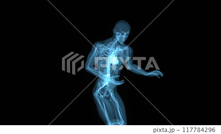 Abstract illustration of a heart attack 117784296