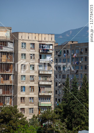 Typical socialist block of flats in Tbilisi Typical socialist block of flats in Tbilisi 117784355