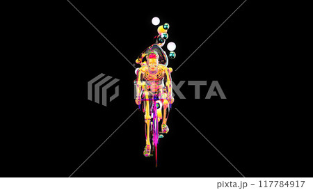 Abstract background of a Xray cyclist 117784917