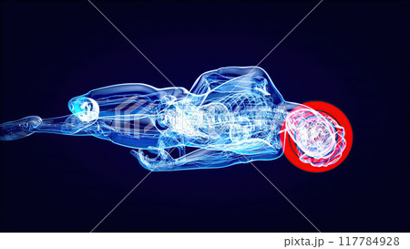 Abstract illustration of a Cyclist and a concussion 117784928