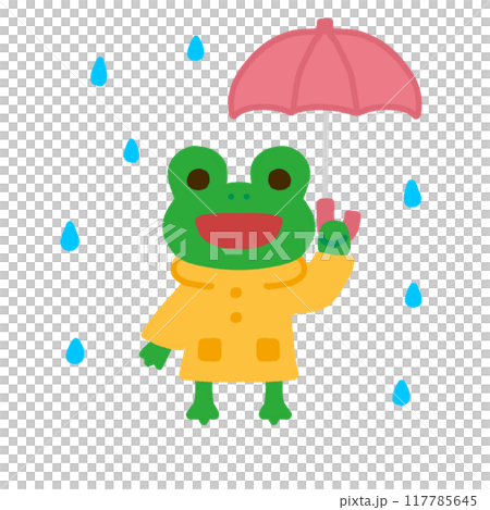 下雨天青蛙的插圖 117785645