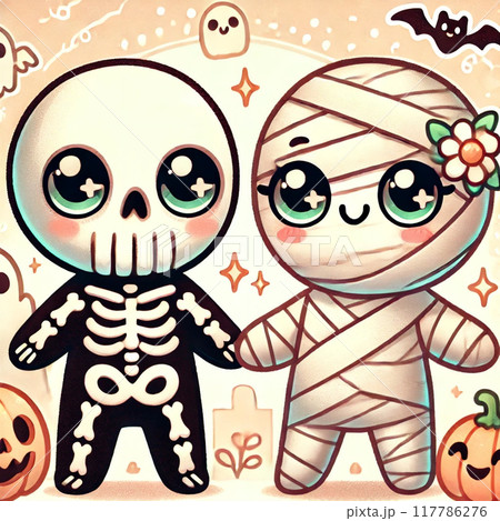 かわいいハロウィンのイラスト 117786276