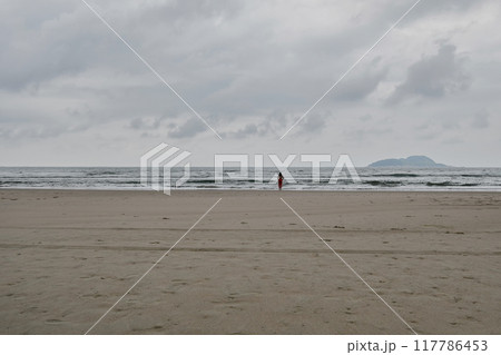 Cloudy morning at Tombo beach, Guaruja 117786453