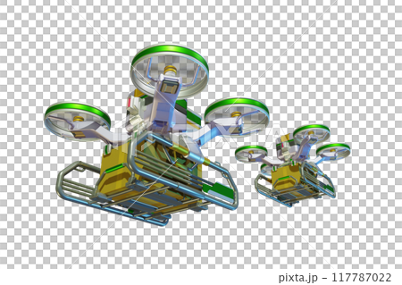 Drone delivery image (formation flight / transparent material version) 117787022