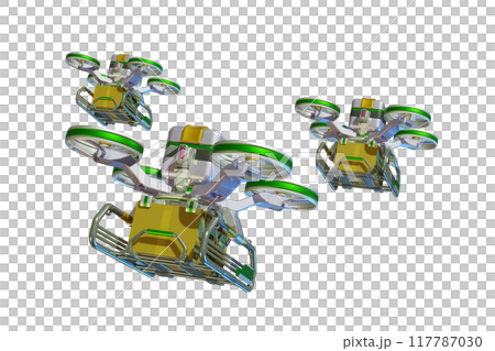 無人機交付圖像(編隊飛行/透明材料版) 無人機交付圖像(編隊飛行/透明材料版) 117787030