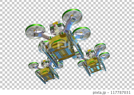 Drone delivery image (formation flight / transparent material version) 117787031