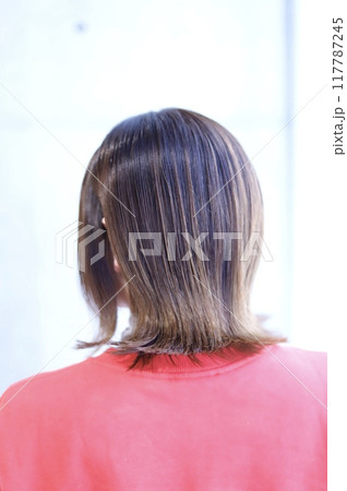 白髪染め寒色系外ハネ！ 117787245