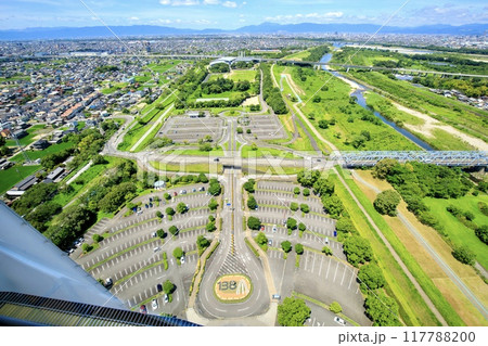 一宮市、ツインアーチ138からの眺め（岐阜市街方面） 117788200